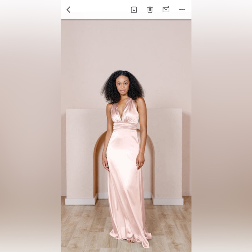 Revelry Dylan Blush Satin Dress